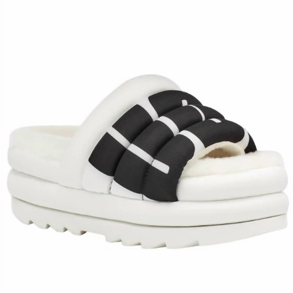 NWOB UGG Maxi Slide Logo Real Fur From: Lamb, Fur Origin Australia 🇦🇺 Sz 8